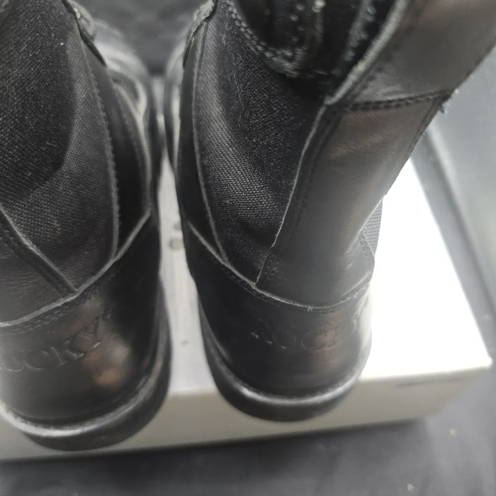 Black Leather Men's Boots‎